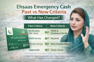 Ehsaas Emergency Cash past vs new criteria